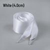 Silk Ballet Style Wide Flat Shoelaces with Bow, Suitable for Wide Holes In White or Black