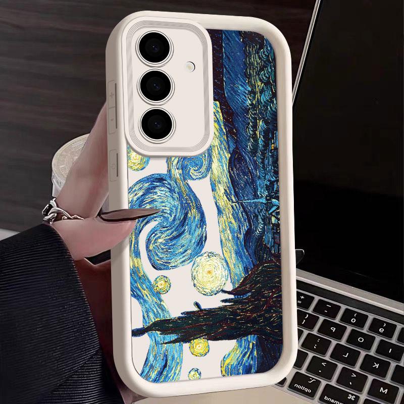 Van Gogh Oil Painting Sunflower Starry Sky Phone Case For Samsung S26 S25 S24 S23 S21 Ultra For Galaxy S25 S24 FE S26 Plus Cover