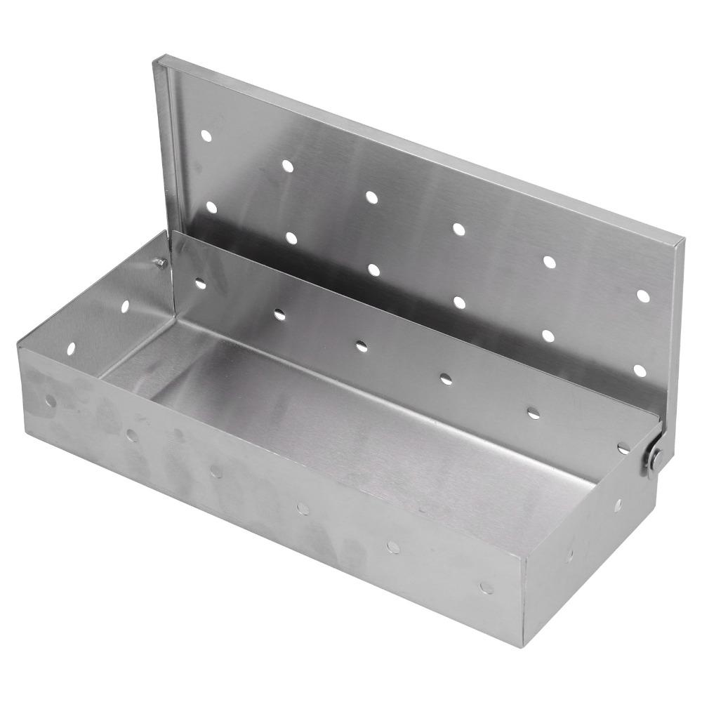 Rectangular BBQ Smoker Box Stainless Steel Pellet Smoke Box Electric Grill