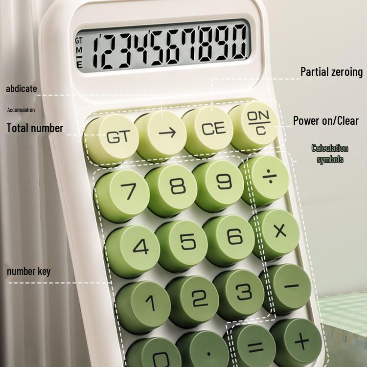Gradient Goddess Multifunctional Office & Exam Calculator with Flexible Keyboard