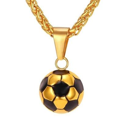 Sportprodukt Fußball-Halskette mit Edelstahlkette Halskette Fußball Jungen-Geschenk Halskette für Männer