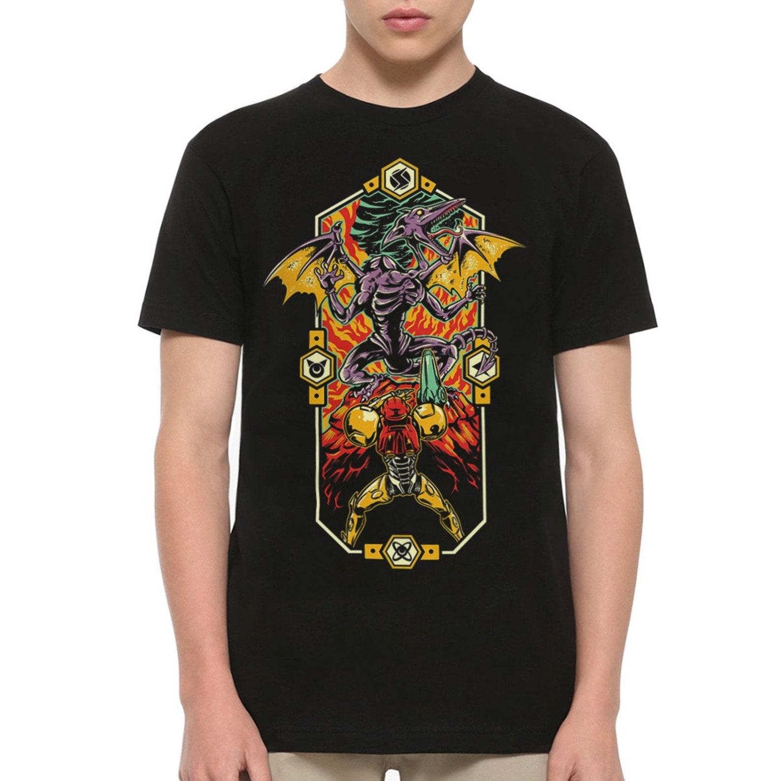 Metroid Samus vs Ridley T-Shirt, Men s and Women s Sizes (drsh-269) 4XL