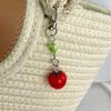 Novelty Tomato with Leaf Girl Keychain Charm Pendant Accessory for School Travel and Everyday Styles Daily Casual Use