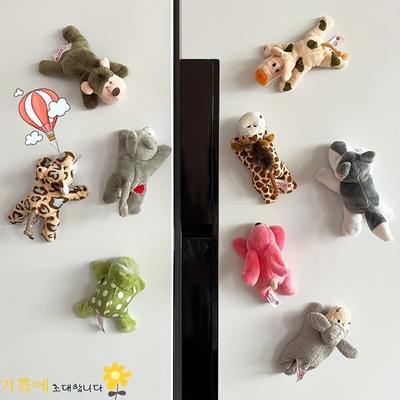 Roztomilý plyšový magnet na ledničku žirafa Kreslená zvířecí panenka Magnet Domácí dekorace Roztomilé magnety