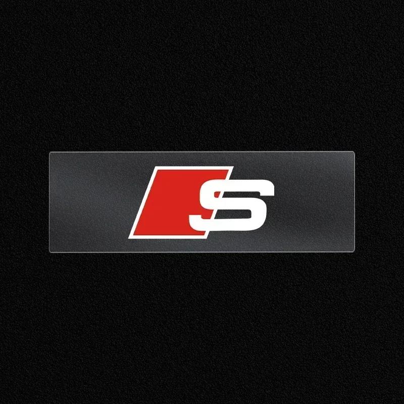 Car logo Interior Sticker Central control Decals Emblem Badge for q2 sline A1 A3 A4 A5 A6 A7 Q3 Q5 Q7 RS3 RS4 RS5 S3 S4 S5 S7