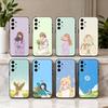 D-Dreamy G-Glow Vibe Cartoon Girl Phone Case For Samsung Galaxy A73,A72,A71,A70,A53,A52,A51,Soft Silicone Black Cover