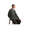 Li-Ning Basketball Series Letter Stand Collar Pullover Dropped Shoulder Fleece Long Sleeve Sweatshirt Men sweatshirt Graphite-Grey AWDU289-4