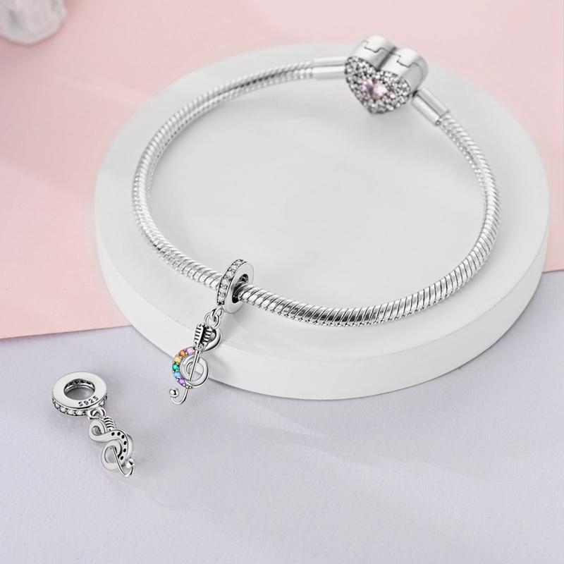 New Copper Music Series Note Microphone Headphones Pendant Charms Beads Fit Original Bracelets Diy Jewelry Gift