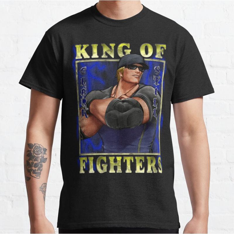 Tough Cool Clark Still KOF King of Fighters 80s Video game Retro fighting videogames Tshirt Large size Adult Tops S6xl