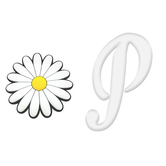 English Letter Hole Bag Charm Lightweight Reusable Beach Tote Handbag Hole White Alphabet Decoration DIY Hole Bag Accessories