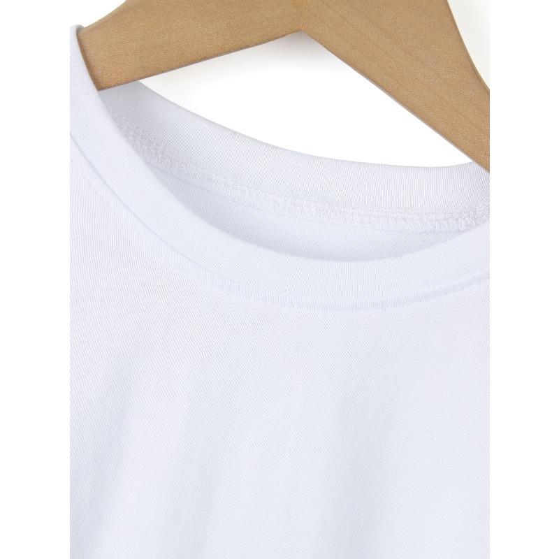 European sizes Girls' T-Shirts Featuring a Print That Says 'My Nana Papa Love Me' with Short Sleeves