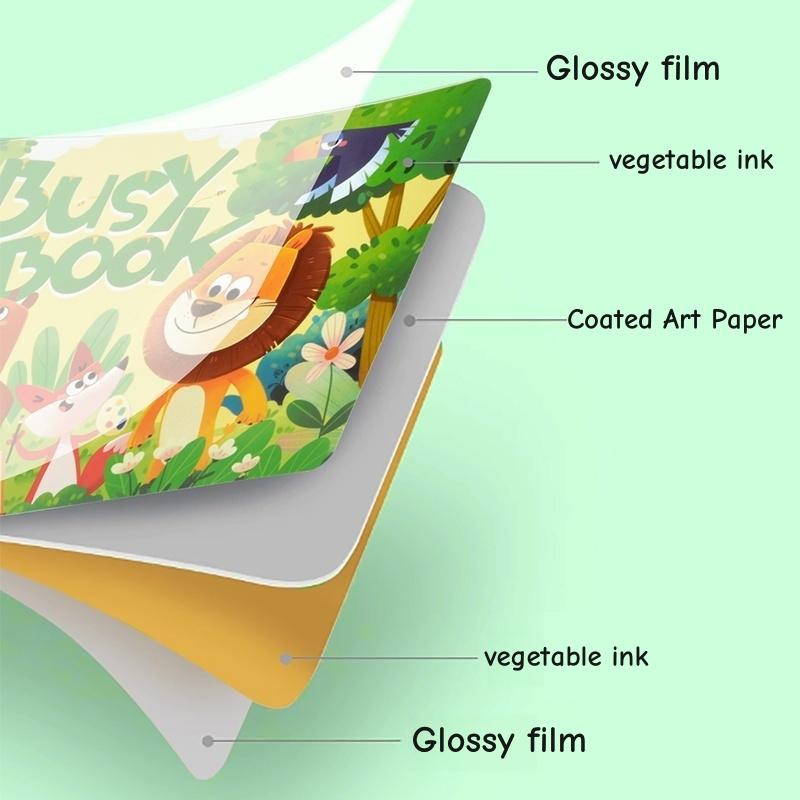 Montessori Toys Quiet Book My First Busy Book DIY Puzzle Dinosaurs Fruits Animals Transportation Matching Game Educational Toys