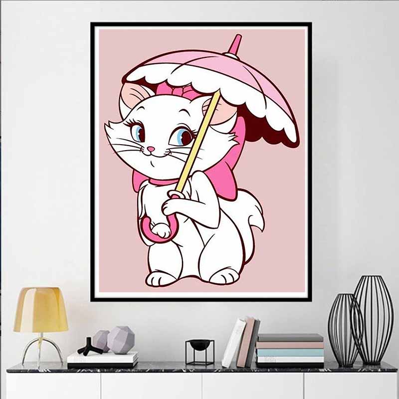 Disney Diamond Painting The Adventures of Marie The Cat Wall Decoration Full Diamond Cross Stitch DIY Gift Home Decoration