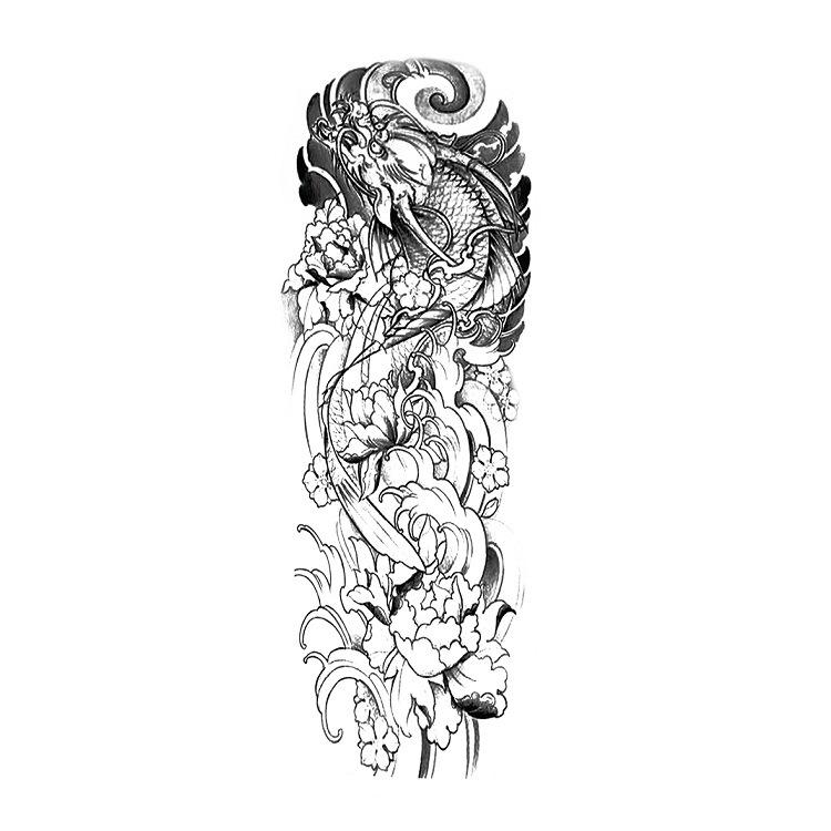 Tattoo Sticker, Flower Arm Skull Totem, Eye Of Eternal Wisdom, Wind Set Tqb Simulation Tattoo Sticker