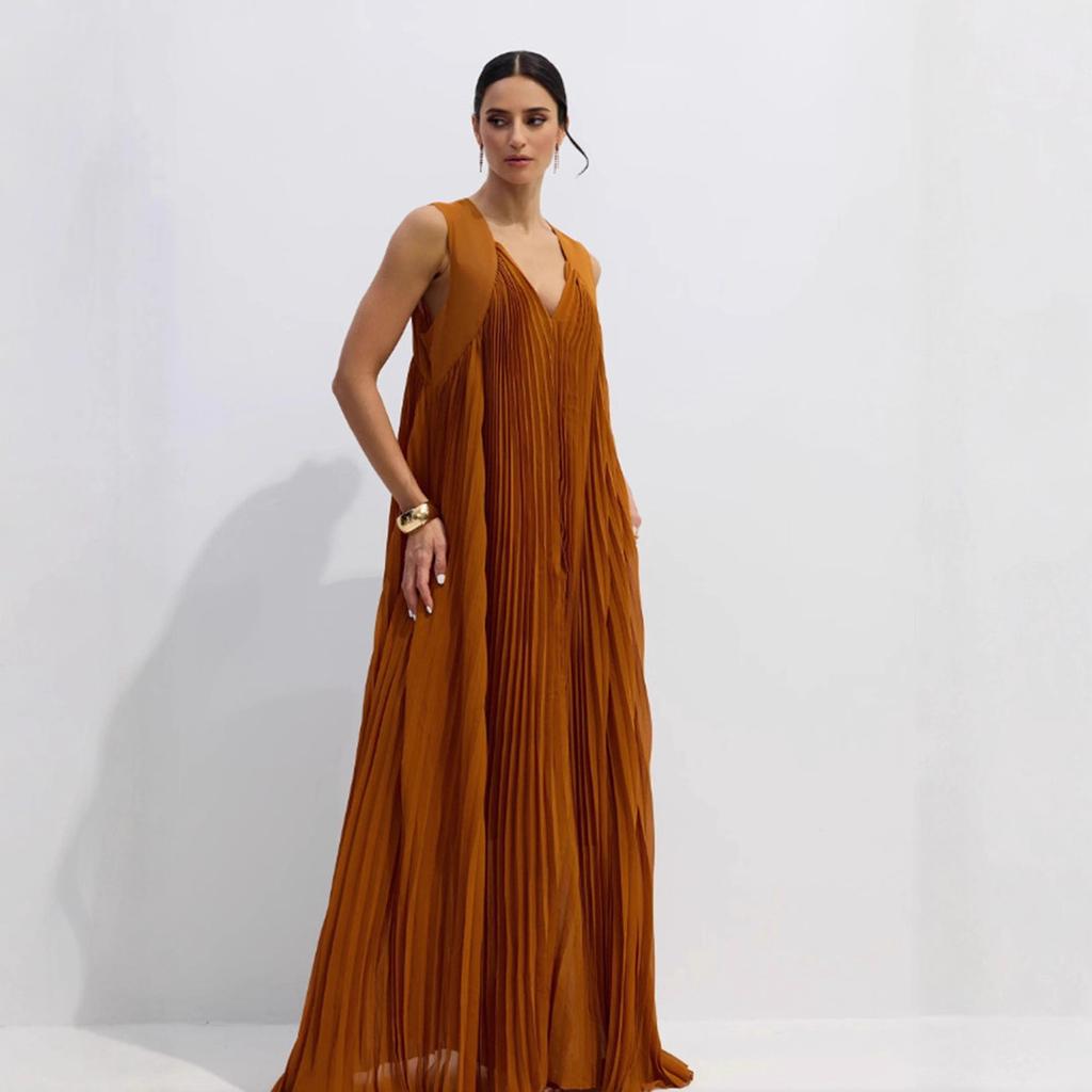 New Women's Clothing Solid Color Three-dimensional Flower Pleated Off-shoulder Slanted Shoulder European and American Backless Summer Dress