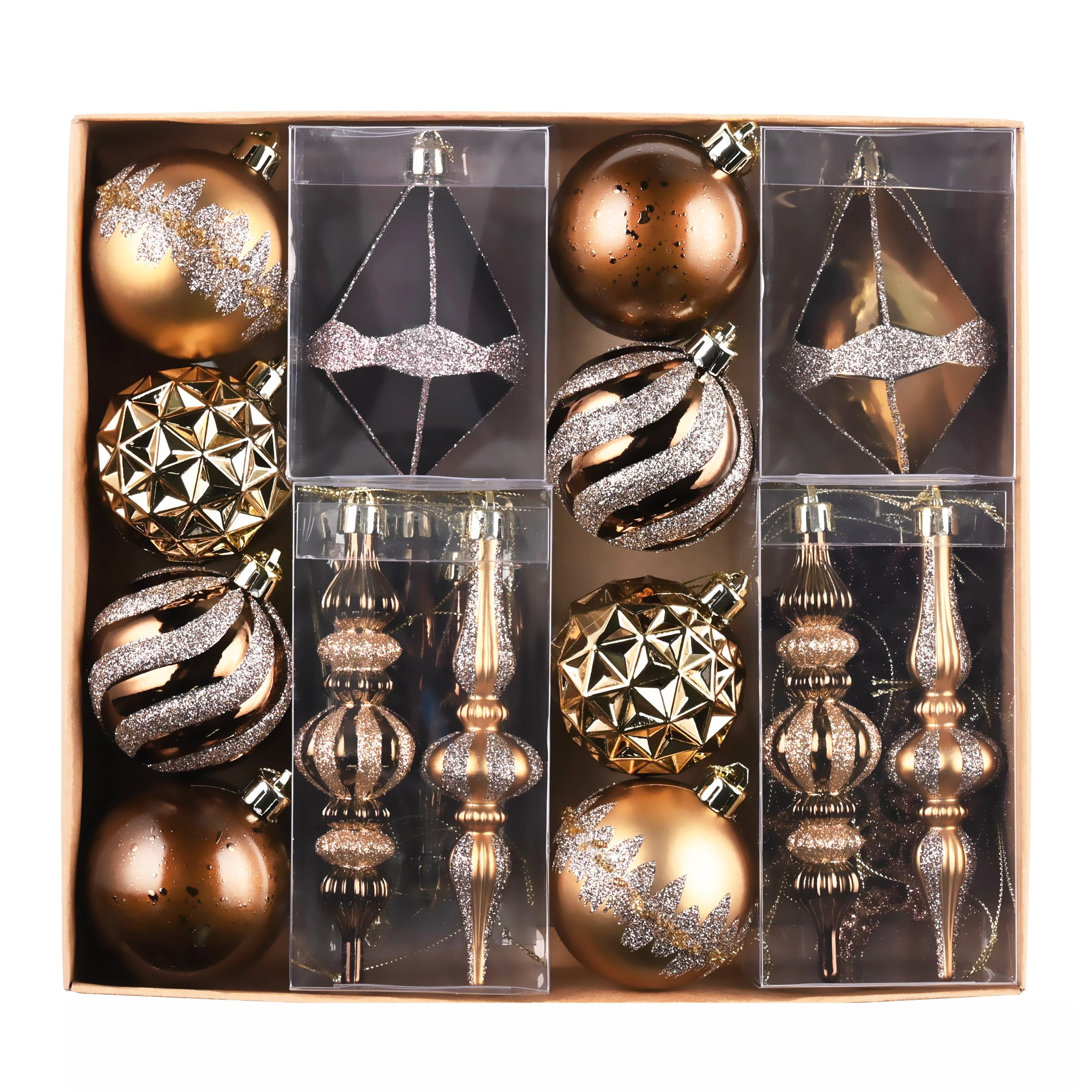 

Valery Madelyn Рождественский шар великолепный набор из 40 штук в золотом цвете и Идеально подходит для рождественской елки Стильный и великолепный в и скандинавском стиле, медный.