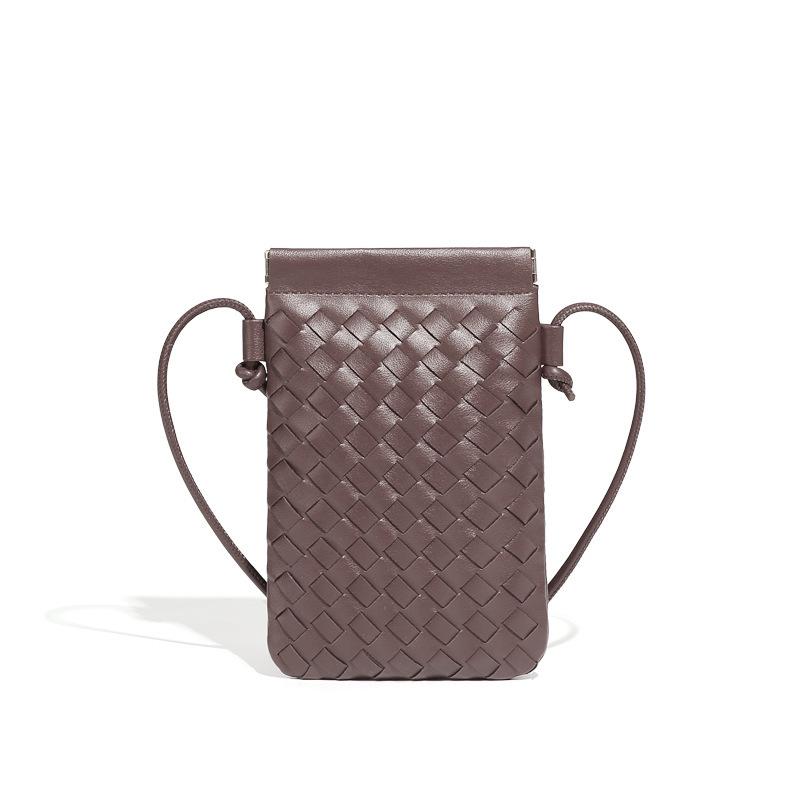 Borsa a Spalla Retro per Cellulare Intrecciata a Mano Moda Stile Casual Pochette da Donna