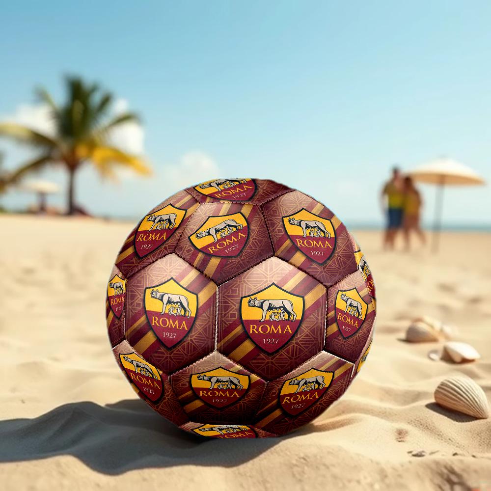 AS Roma Size 5 Football High Elastic Soccer Ball For Outdoor Competition Daily Training Play