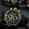 Megir Silikon Sportsklokke Herre Relogio Masculino Toppmerke Luksus Chronograph Army Military Watches Klokke Herre Quartz Armbåndsur