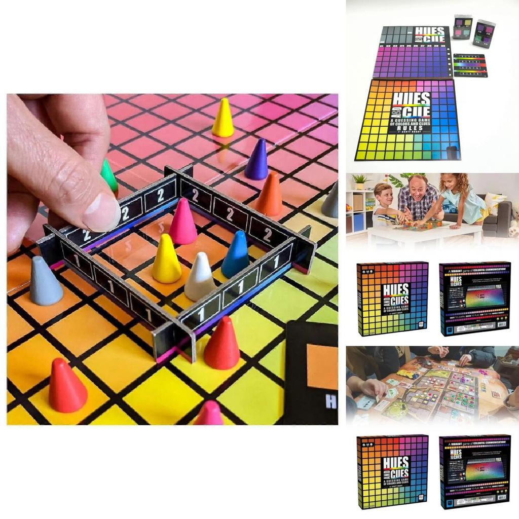 Hues And Cues A Guessing Game Of Colors Clues Puzzle Toy With Plastic Components For Family And Party Activities
