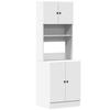 VidaXL Kitchen Cabinet White 60x50x180 Cm Engineered Wood, Kitchen Cupboard, Kitchenette Unit, Storage Unit 3276637