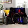 Drum Kit Drum Stand Set Music Instruments Soft Flannel Blanket for Beds Bedroom Sofa Picnic,Throw Blanket Outdoor Leisure Gift
