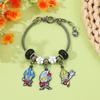 Ultraman Character Beaded Bracelet With Zinc Alloy Chain For Unisex Gift