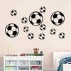 12Pcs/Set Football Soccer PVC Wall Art Sticker Decal Boys Bedroom Home Decor ADM