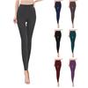 Women’s Ankle Length Thermal Leggings High Waist Stretchy Base Layer Soft Lightweight Fleece Lined Pants for Cold