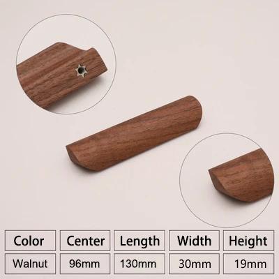 Natural Wood Furniture Handles Kitchen Door Knobs Cabinets Pulls Beech Wooden Handles for Cabinet and Drawers Furniture Hardware