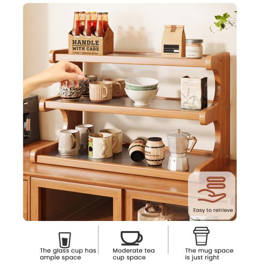 Storage Rack Cup Display Holder Strong Load-bearing Transparent Design Multi-layer Storage Shelf Desktop Organizer