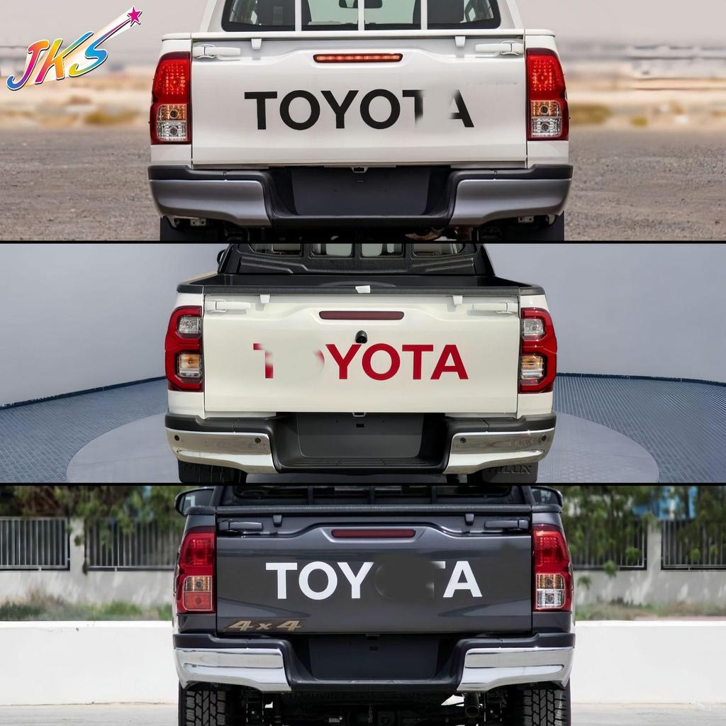 Naklejki z literami na tylną klapę Toyoty Hilux - Dekoracyjne naklejki do pickupów