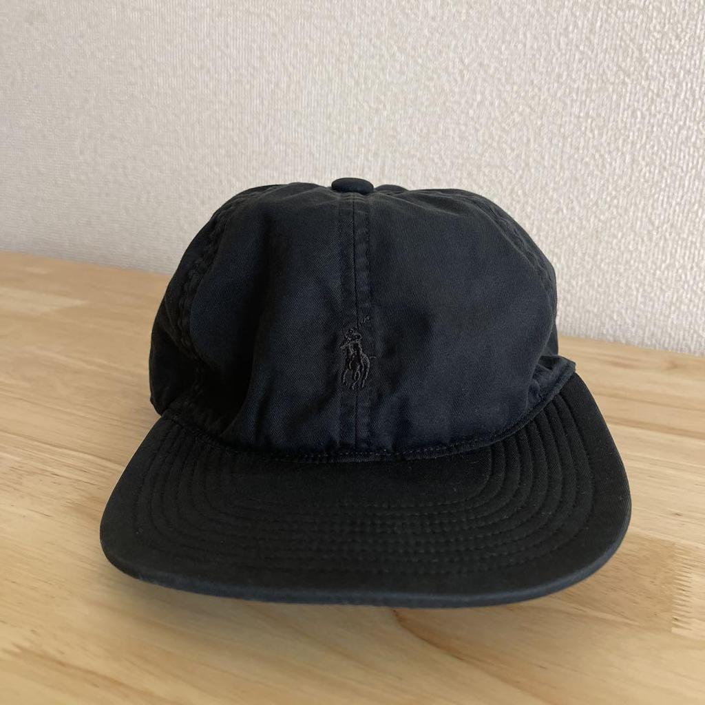 [USED] Rare 90s Ralph Lauren Polo Golf Cotton Cap, Black, Size L-XL