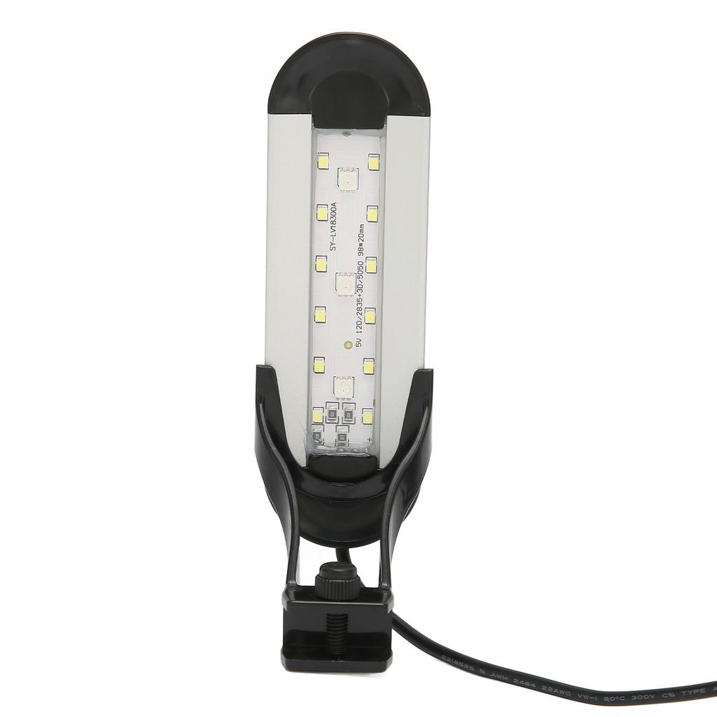 Aquarium Light Adjustable Full Spectrum LED Planted Fish Tank Clip Lamp for Aquarium Breeding Freshwater Fish Tank 6W