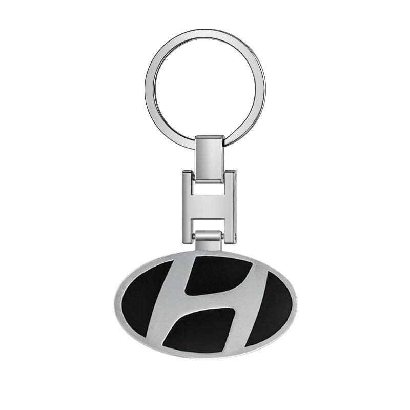 1Pcs Fashion Car Emblem Keychain Key Ring Accessories For Hyundai i30 Tucson Elantra Venue Palisade Terracan Accent Veloster Sonata