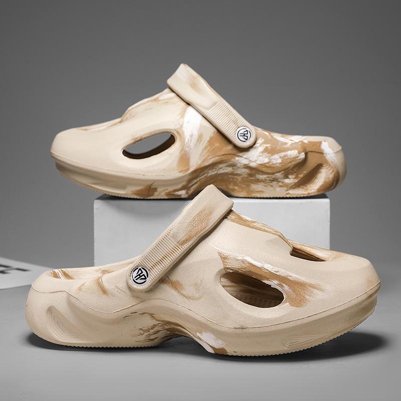 

Летние мужские сандалии камуфляжного цвета, легкие мужские туфли из ЭВА, повседневная обувь, туфли-сабо, домашние, садовые, для отдыха, мужские пляжные тапочки на плоской подошве 40-41