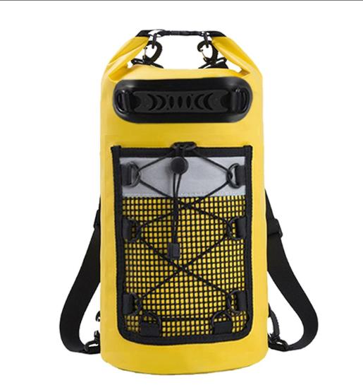 Portable 10L-30L PVC Dry Rafting Bucket Bag Waterproof 2mm Reflective Clip Mesh for Camping Beach Swimming Travel for Climbing