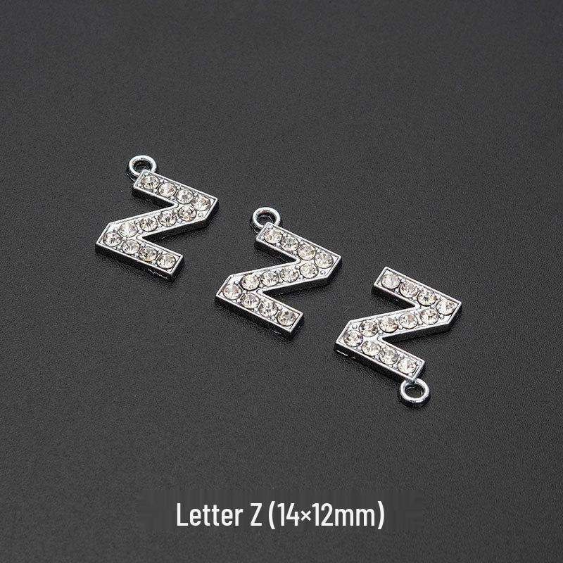 Alloy DIY English Letter & Number Necklace Pendant - Creative Jewelry & Handmade Accessories.