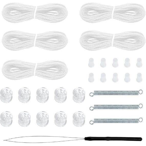 SaferCCTV Pleated Blinds Repair Kit RV Window Shade Repair Kit Pleated Shade Repair Kit for Travel Trailer for RV Day/Night Shades, Black белый