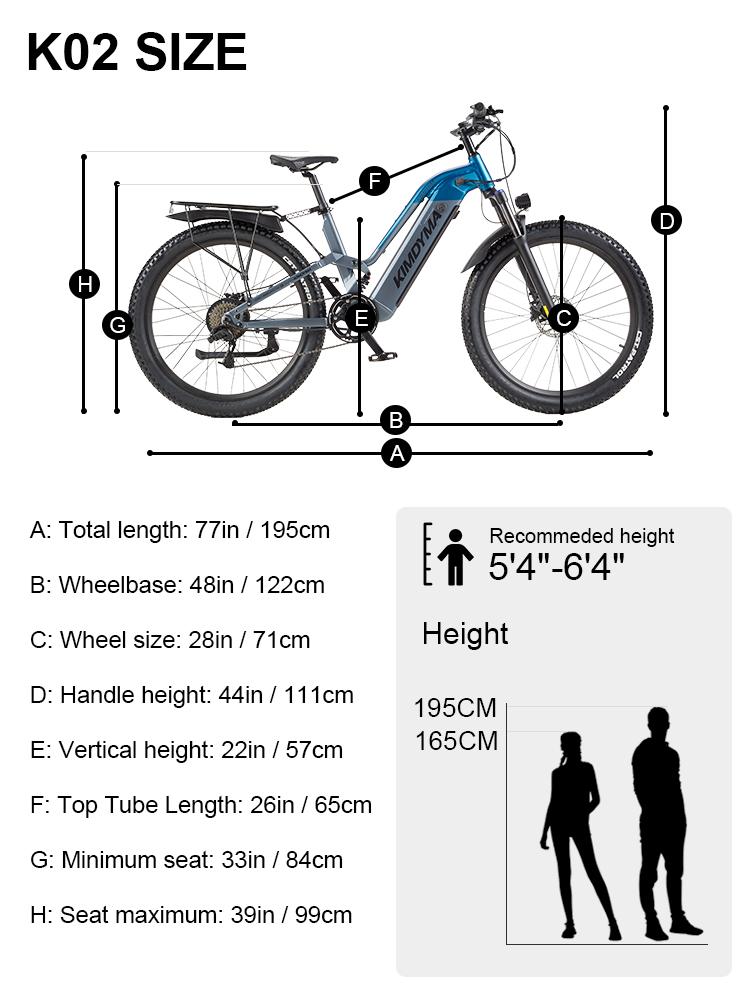 KIMDYMA K02 Adult Electric Bike 48V20AH1500W Motor 27.5×2.8 Inch Fat Tires, Torque Sensor, All-terrain Electric Bicycle