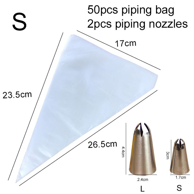 Engangssprøytepose Tykk Krem Glasur Sprøytetipp Kake Kjeks DIY Dekorasjon Husholdningskjøkkenutstyr Bakeverktøysett TMZ