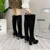 Skinny evening wind long tube versatile boots female 2025 autumn and winter new wear comfortable fairy wind non-slip boots tide