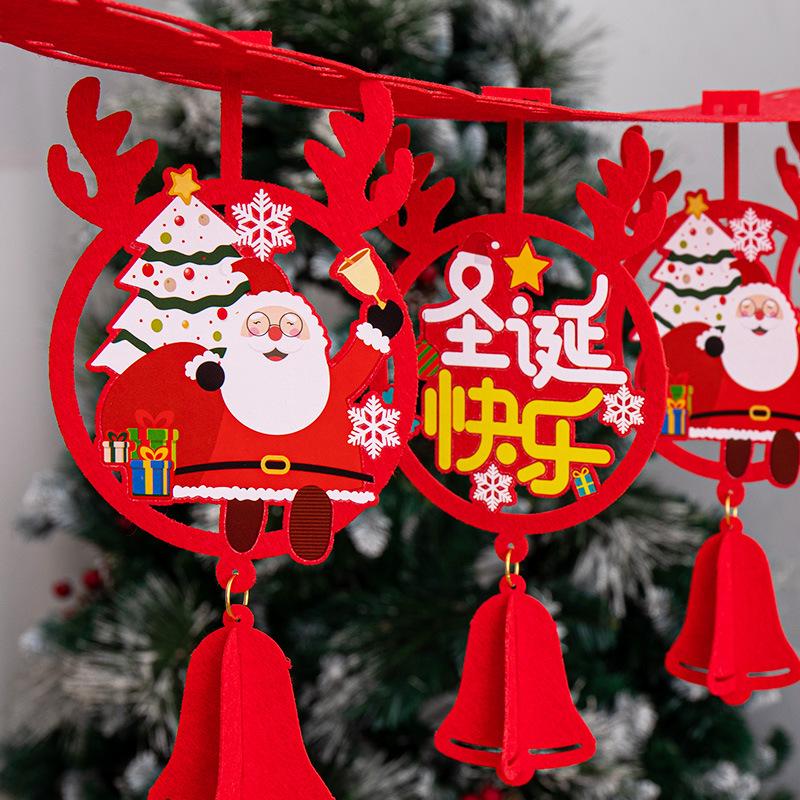 Christmas Decorations: Pull Flags, Tassel Pendants, and Ornaments for Indoor and Window Displays