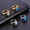 2026 Men's Personality Casting Jewelry European and American Fashion Turquoise Jewelry Accessories