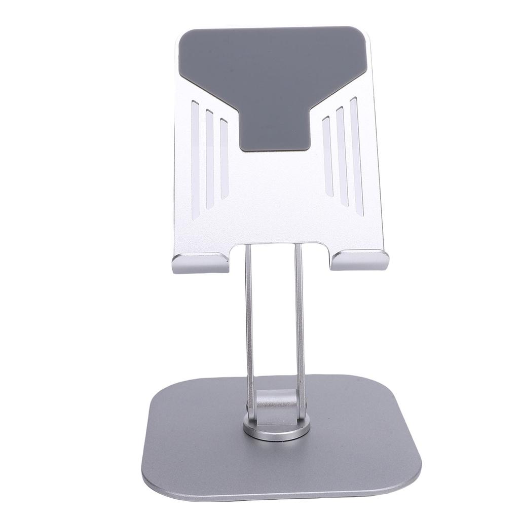 Desk Tablet Stand Adjustable Foldable 360 degrees  Rotating Metal Desk Tablet Holder for Cell Phone Silver