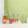 Clear PVC Tote Bag - Customizable Flower Souvenir Gift Bag