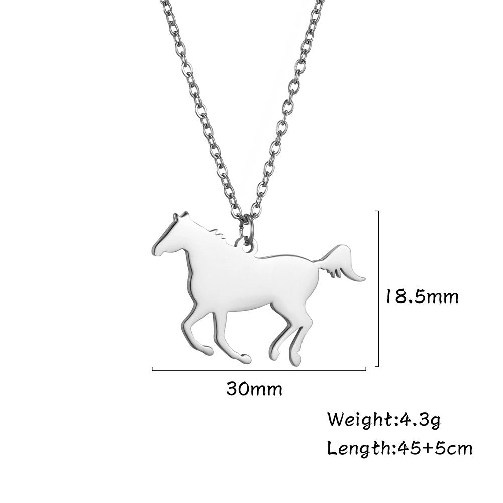 Cazador Stainless Steel Animal Pendant Necklace Cute Cat Dog Pet Whale Elephant Fish Penguin Necklaces Jewelry Gift for Women