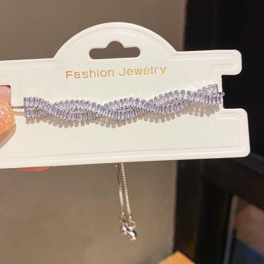 Geometric Adjustable Bracelets For Women With Zirconia Inlay Fashion Jewelry Gift For Winter