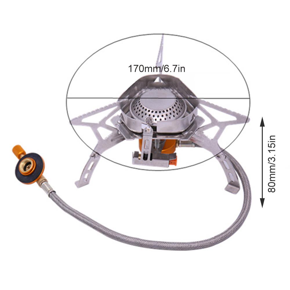 Gasherd für Camping im Freien, winddichter Gasbrenner, tragbarer Picknick-Grillkocher, Speisenwärmer für Rucksackreisen, Wandern, Überlebensausflüge