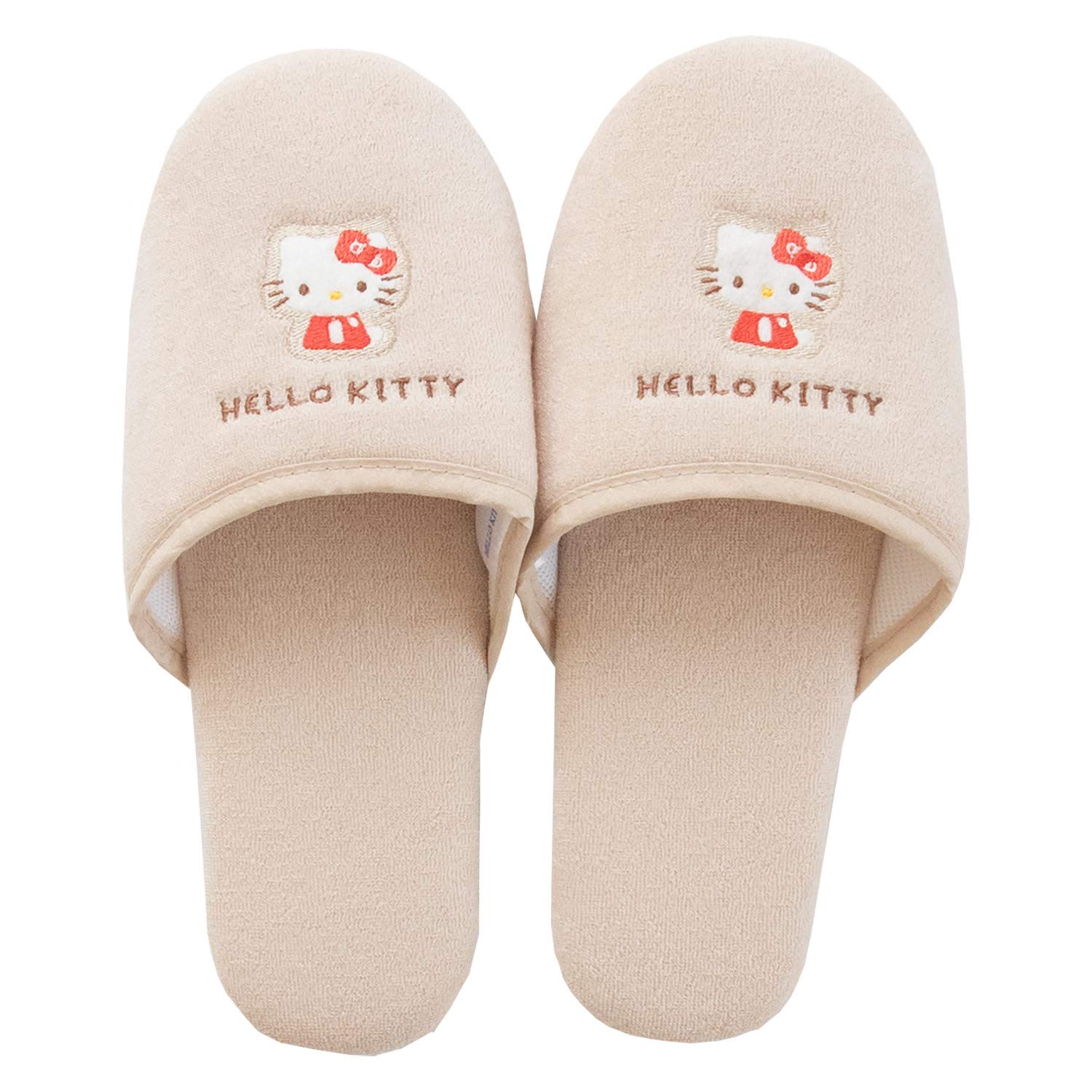 

OKA Hello Kitty Friend Подходит для ног до 25 см Тапочки Китти, Слоновая кость, (Привет, Sanrio) слоновая кость